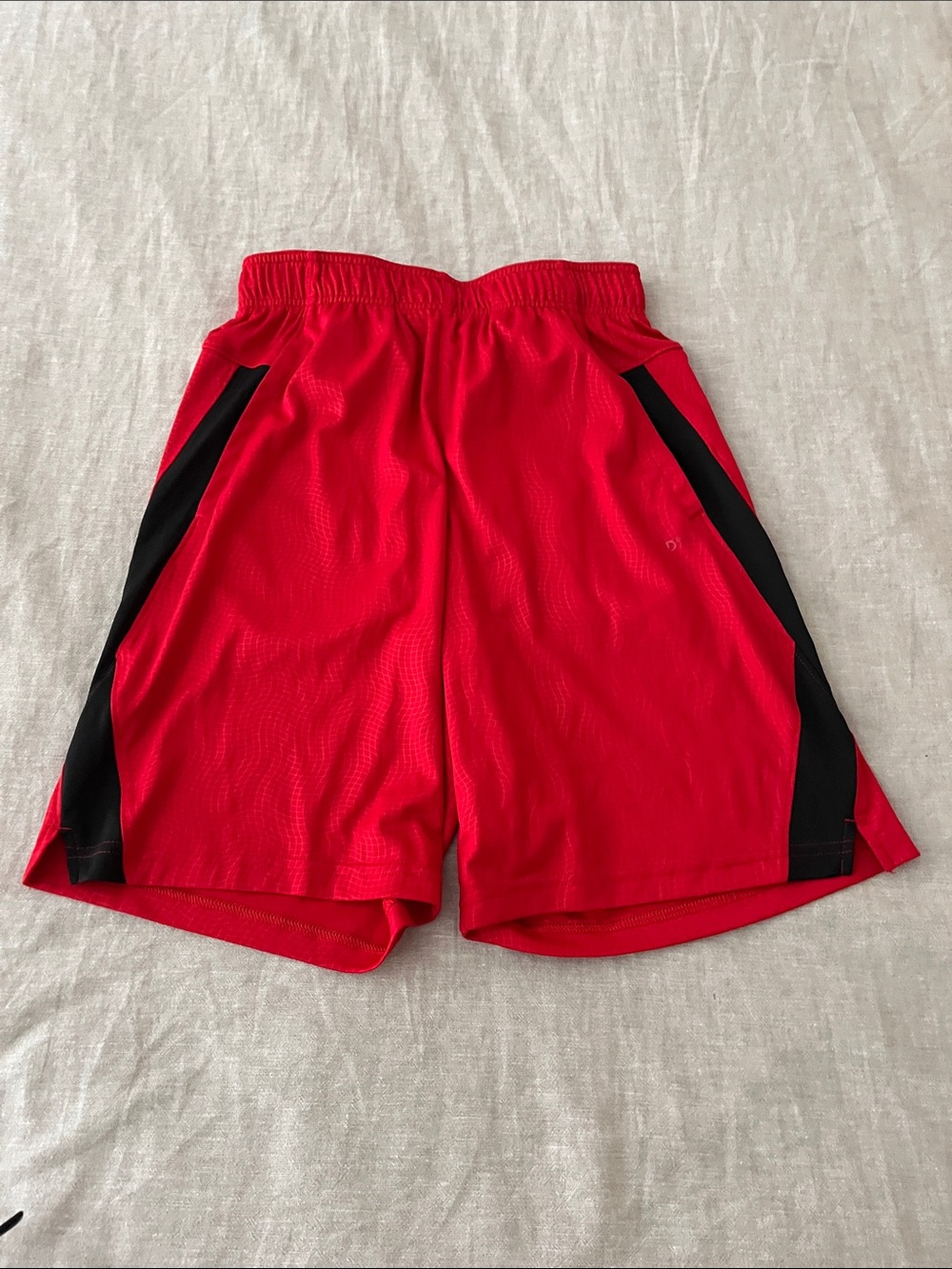 DSG Red Shorts with Black Side Panels